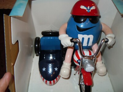 M&M's フリーダムライダー フィギュア M&M's Red White & Blue Freedom Rider Motor Cycle Candy Dispenser w