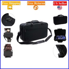 600D Water-Resistant Clarinet Case, Black, Foam Padding, Oxford Cloth