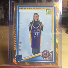 2025 Donruss WNBA SARAH ASHLEE BARKER Rookie Orange Lava  /199 Sparks RC