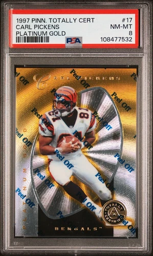 1997 Pinnacle Totally Certified Carl Pickens #17 Platinum Gold /30