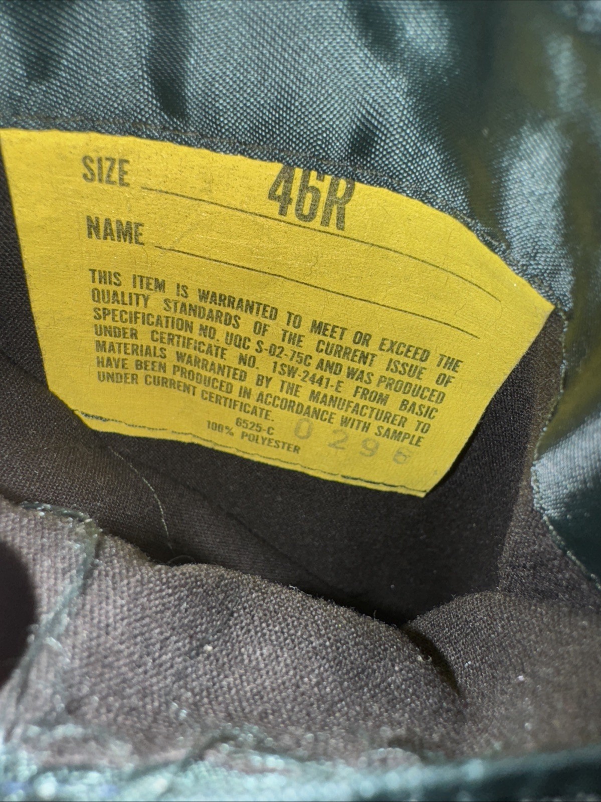 Size 46 Regular DSCP Class A Jacket Army Dress Green Uniform B802