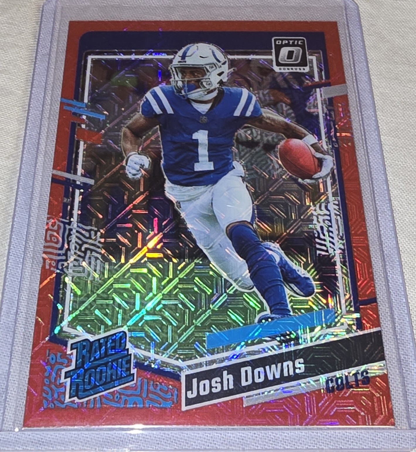 2023 Donruss Optic Josh Downs Red Mojo Prizm Rated Rookie #248 Colts