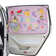 Car Window Shade for Baby, 19.5" 26.8" Cartoon Pattern Auto Window Curtain Bl...