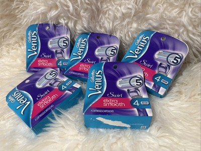 1 Gillette Venus Womens Swirl Extra Smooth,5 Blades 4-Cartridges,NEW!  my Page!