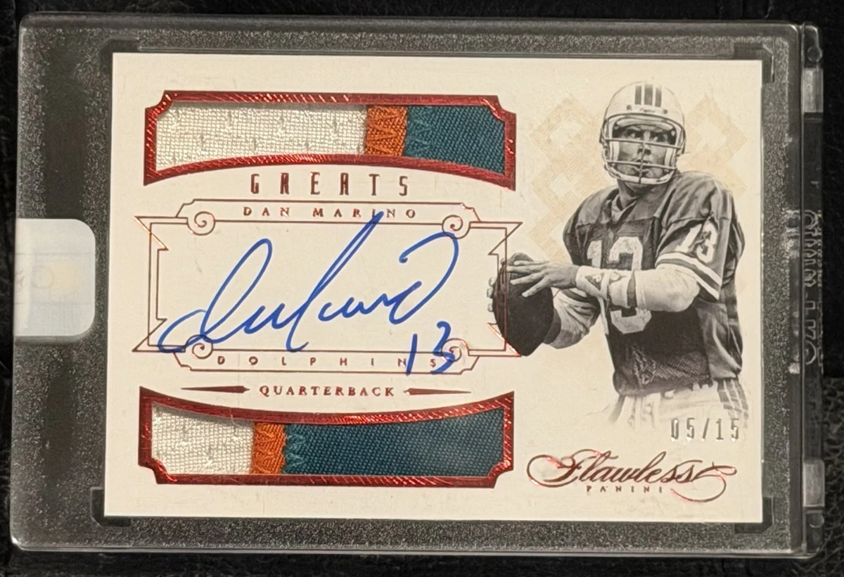 Panini Dan Marino Autographed Football Sports Trading Cards