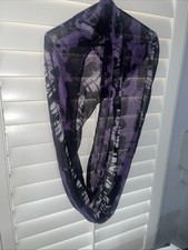 Disney Jack Skeleton Infinity Scarf Lightweight Sheer Black Purple & White