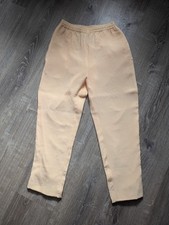 Oleg Cassini Vintage Peach Silk Lounge Pants Size M