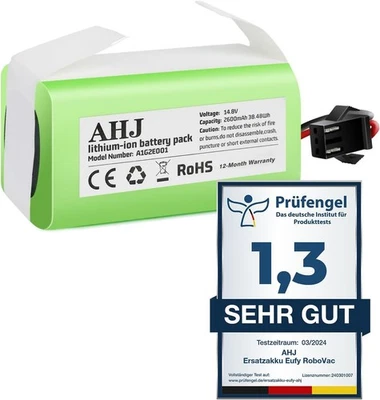 AHJ 14.4V 2600mAh Li ion Batteria di Ricambio per Proscenic 850T/850P per Lefant