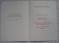 DDR Ehrenurkunde zum Ausscheiden aus den Organen des MdI (152997)