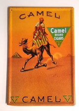 Retro-Blechschild "Camel Brand Cigars", Motiv Araber auf Kamel