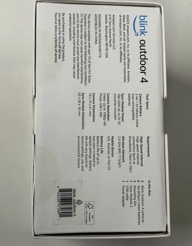 Blink Outdoor 4 - Battery-Powered Smart Security 3-Camera System FREE SHIPPING! - Image 4 of 4