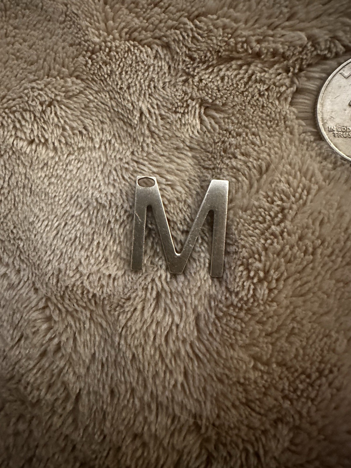 925 Solid Sterling Silver Initial Letter A Baguet… - image 1