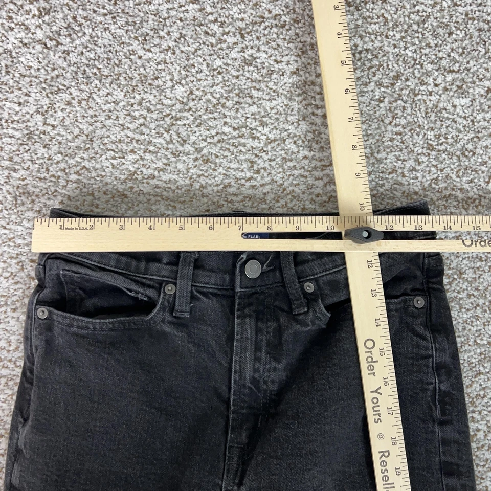 GAP 70s Flare Jeans Womens 8 / 29 Black Denim High Rise Stretch Retro Capsule - Image 3 of 4