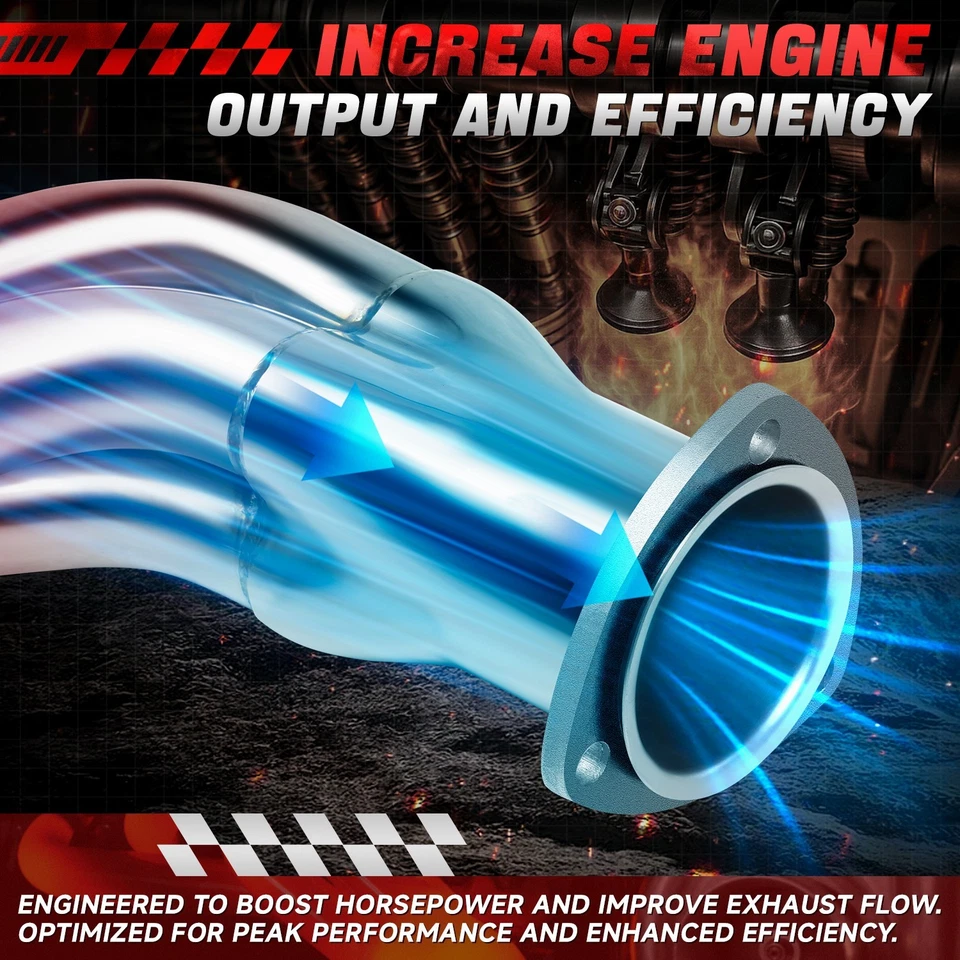 2 шт. 4-1 длинный трубчатый коллектор выпускного коллектора для 63-82 Chevy Corvette C2/C3 5,7 л - Изображение 3 из 4