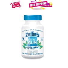 Zellie's 100% Xylitol Peppermint Chewing Gum - , Kosher & Oral Health Boost