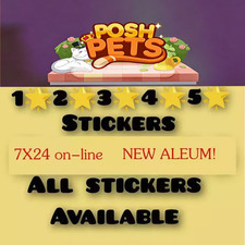 -Mono_poly_GO- Posh pets Album ALL STICKERS 1-2-3-4-5-6Stars (FAST)?