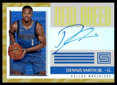 2017-18 Panini Status New Breed Autographs Gold Dennis Smith Jr. Rookie Auto