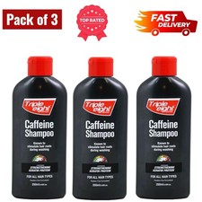 3 x Triple Eight Caffeine Shampoo Keratin Protein Hair Growth - 250ml Bottle 9.07 per litre