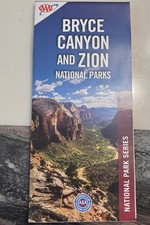 Zion and Bryce Canyon National Park AAA Map 2024 free shipping USA