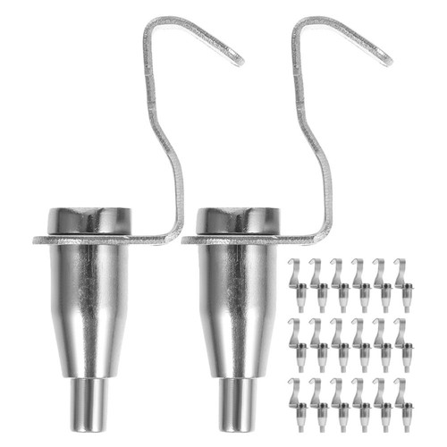 24 Pcs Wire Rope Locker Metal Rail Molding Hanging Hooks Picture Hangers - Picture 10 of 12