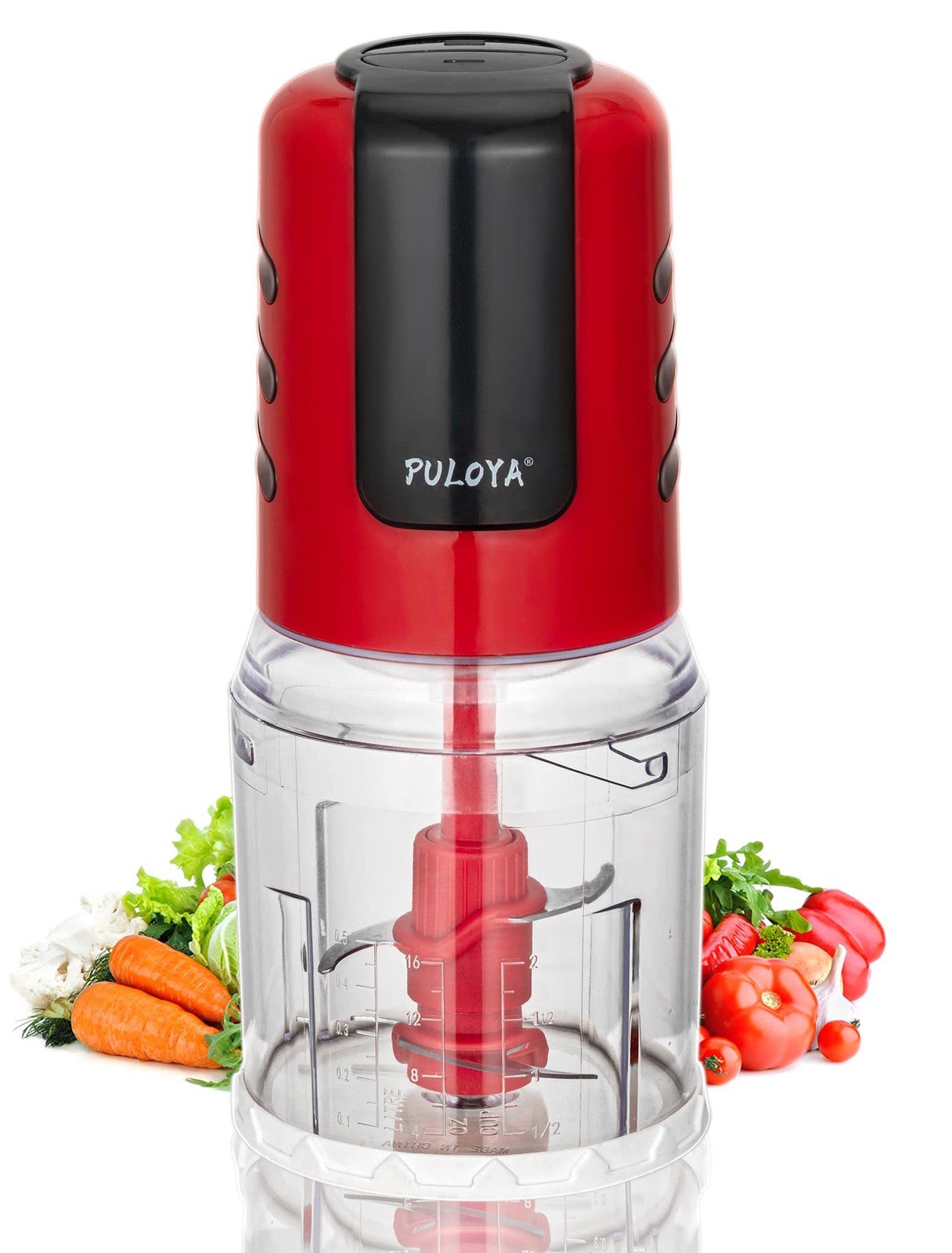 Mini Prep Food Processor 2 Cup Small Electric Food Chopper 2 Speed for Vegeta...