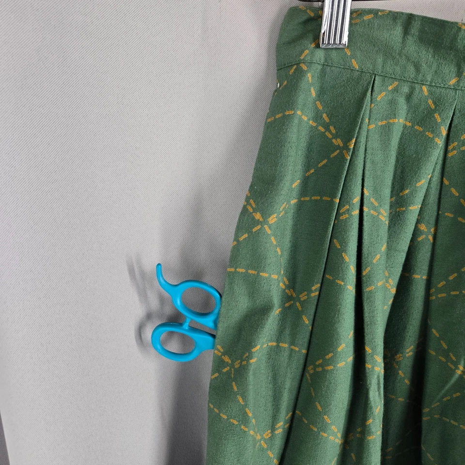 Falda De Colección Susan Bristol Para Mujer S 8 XS Franela Geométrica Plisada Cottage Folk Foto 3 de 4