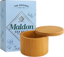 Bamboo Salt Box Cellar Canister Gift Set