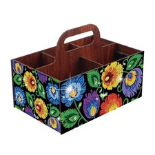 Diamond Painting Kit Storage Box, Colorful Flowers 5D DIY Open Multi-Compartm...