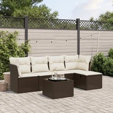 Garden Sofa Set Brown PE rattan Large Modular Garden Sofa Set