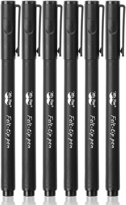 - Black Felt Tip Pens, Fine Point, 6 Pack, Fast Drying, No Smear, Bible Journali