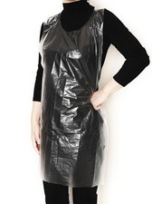 50 Pack Plastic Disposable Waterproof Aprons for Painting Hair Dye Cooking