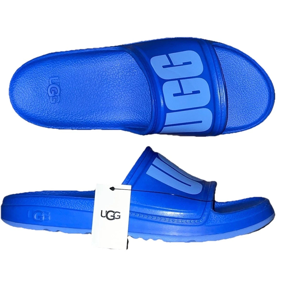 NUOVO UGG Wilcox Slide taglia 11 sandalo gomma blu immersione piscina spiaggia