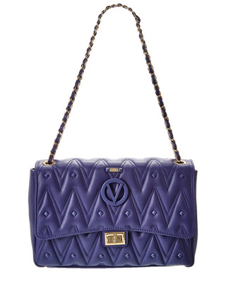 Valentino By Mario Valentino Posh Diamond Leather Shoulder Bag Women's Blue