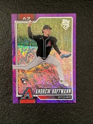 2026 Topps Series 2 #696 Andrew Hoffman Purple Holofoil /250 (RC)