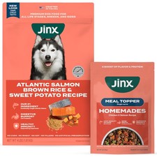 Jinx Dog Food Bundle - 4lb Salmon Dry & 8-Pack Homemades &... 0.76 per gallon