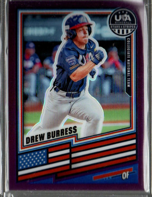 2026 USA Baseball Stars and Stripes Prizm Prizms Purple Drew Burress /199
