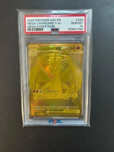 Pokémon PSA 10 Mega Charizard Y ex 294/217 Me: Ascended Heroes Holo
