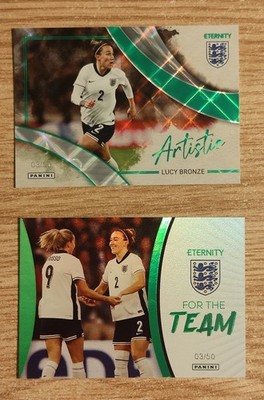 Panini Eternity Lionesses Lucy Bronze 2x Green /50 Artistic + For the Team 03/50