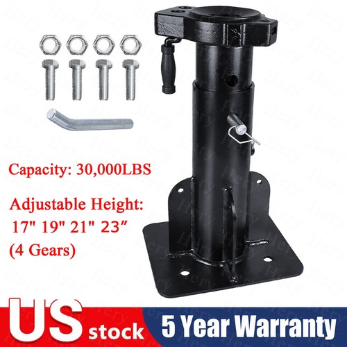 30000LB Adjustable 17-23" Fifth 5th Wheel To Gooseneck Adapter Hitch 2-5/16"Ball