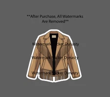 Fringe Jacket Sticker Waterproof Decal Retro Vintage Country Western Gift NEW