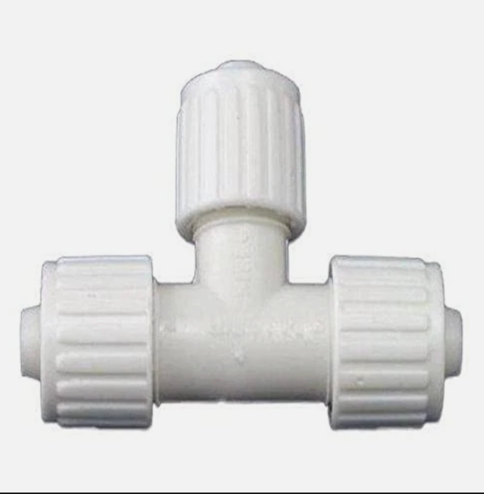 Flair-It 16831 3/8" Plastic Tee Hose Pipe Fitting Copper New (3PACK)