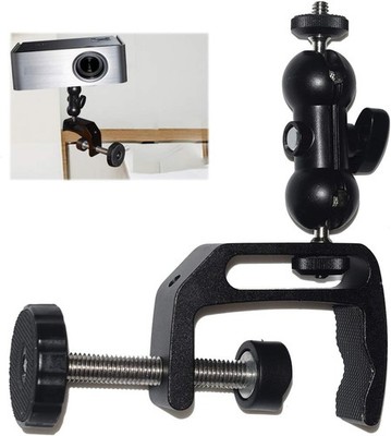 2-Be-Best Mini Projector Mount, Articulating Clamp 5.5 in/ 14 cm, Black