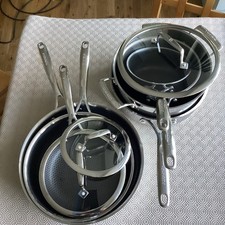 HENCKELS Paradigm Stainless Steel 11-Piece Non-Stick Cookware Set 1 missing lid 