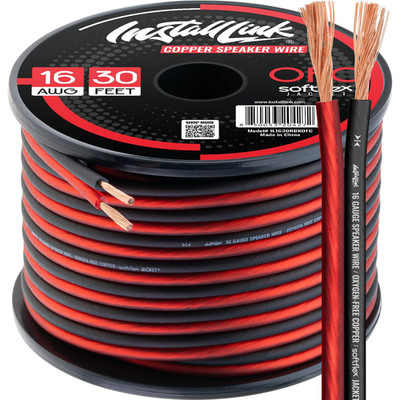16 AWG Gauge Speaker Wire Cable (OFC) Stereo, Car or Home Theater (30 Feet)