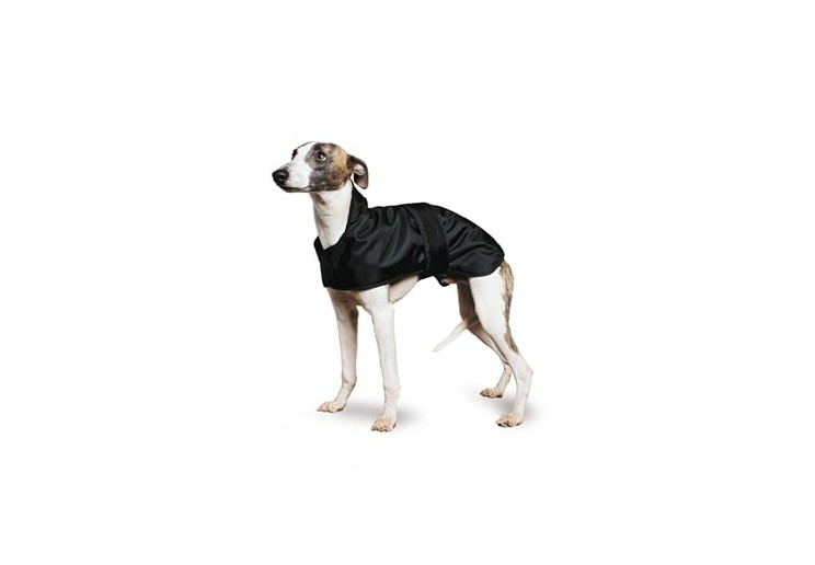 Ancol Whippet Greyhound Dog Coat Jacket Muddy Paws Black Waterproof Fleece 70cm