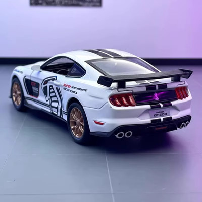 1:32 Ford Mustang Shelby GT500 Diecast Model Car Alloy Toy w/ Sound & Light