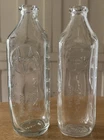 Two Vintage MAW’S Pyrex Glass 8oz Baby Feeding Bottles circa 1960.