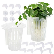 2 PCS Aquarium Plant Holder Fish Tank Planter Cup 3 Size Hooks Aquatic