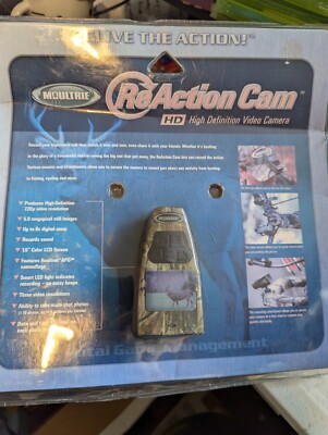 Moultrie ReAction Cam HD High Definition Game Trail Camera Hat Stand Mount Clip