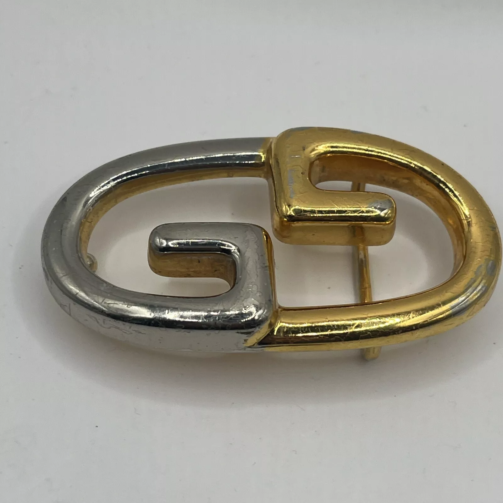 Boucle de ceinture vintage Gucci Italie GG